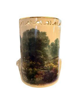 Lenox Thomas Kinkade The Light of Peace Votive Fine Ivory China Lighthouse Candl